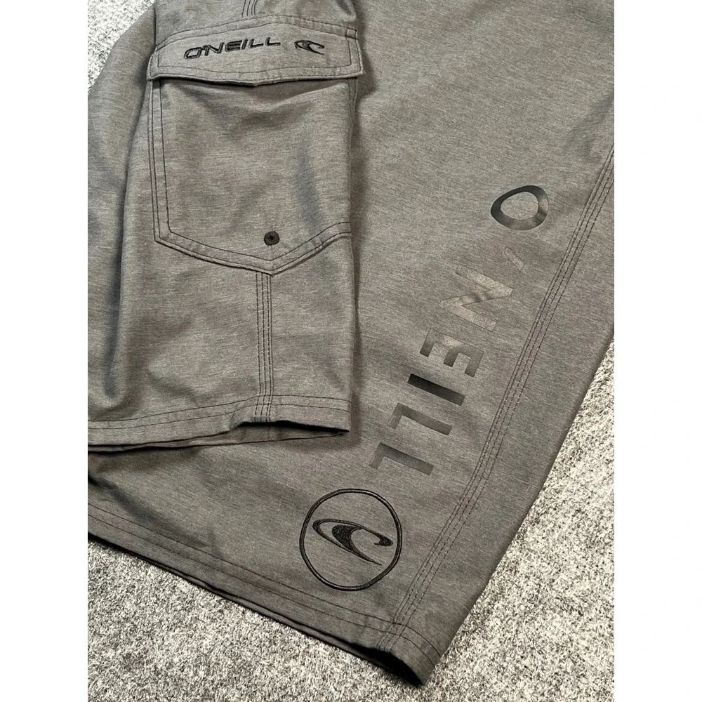 ONeill Mens Gray Drawstring Surf Board‎ Shorts Size 36